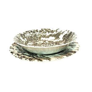 Royal Mail Fine Staffordshire Ironstone Salad Dish and Saucer Set - England Made